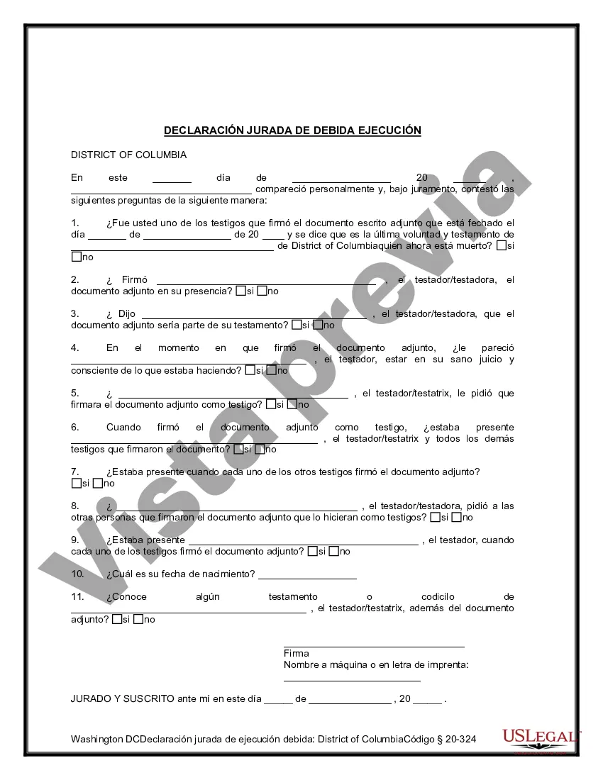 Preview Codicilo al formulario de testamento para enmendar su testamento - Cambios o enmiendas de testamento