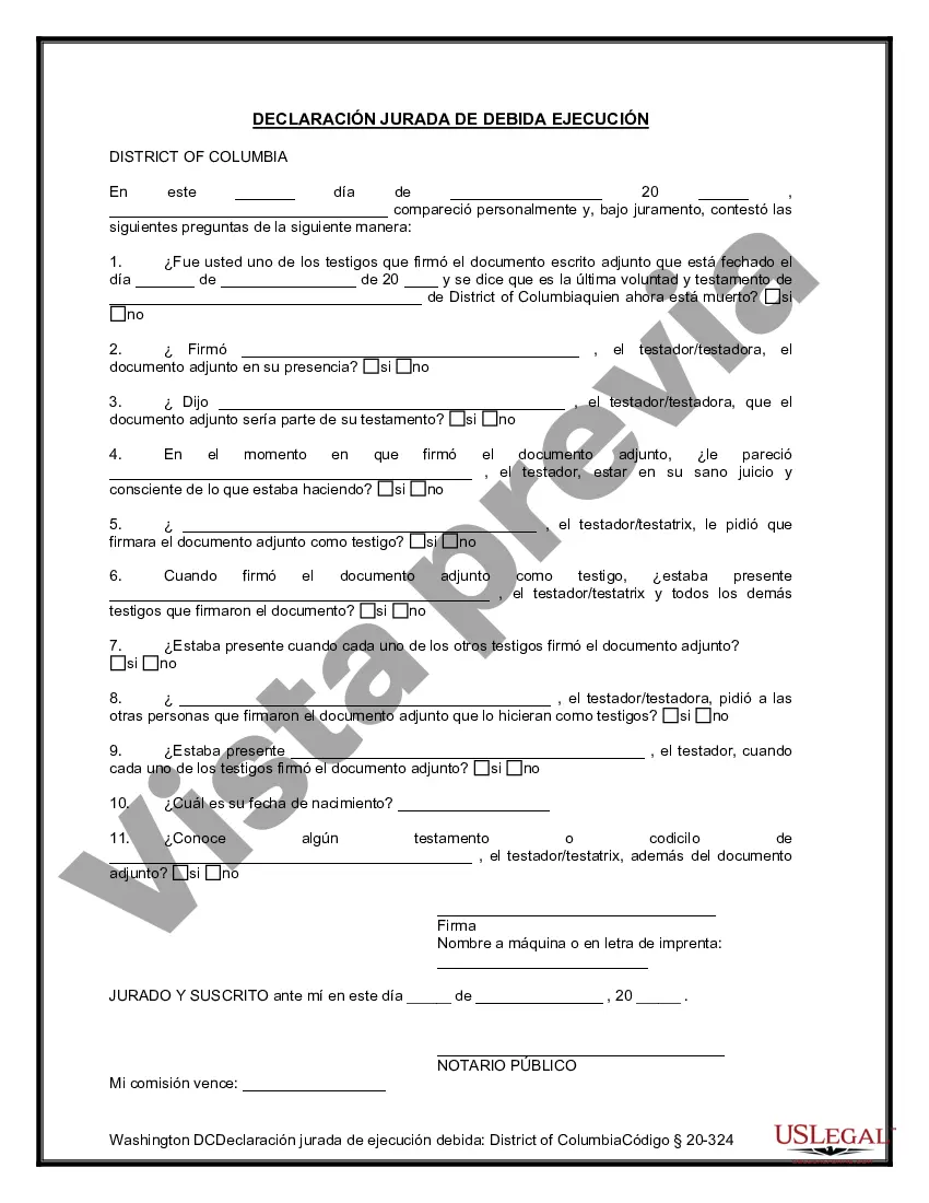 Preview Codicilo al formulario de testamento para enmendar su testamento - Cambios o enmiendas de testamento