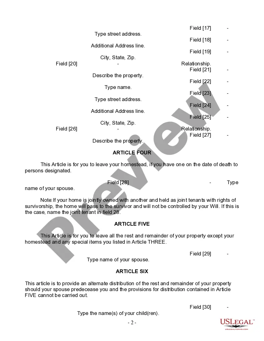 Preview Mutual Wills Package with Last Wills and Testaments for Married Couple with Adult Children