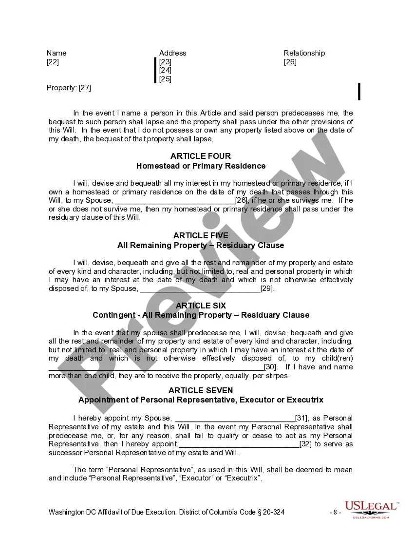 Preview Mutual Wills Package with Last Wills and Testaments for Married Couple with Adult Children