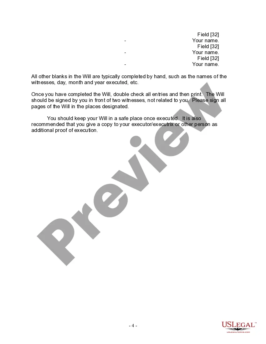 Preview Mutual Wills package with Last Wills and Testaments for Married Couple with No Children