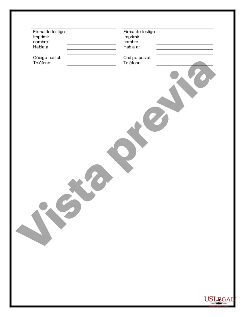 Preview Último testamento legal y formulario de testamento con todos los bienes en fideicomiso llamado testamento invertido