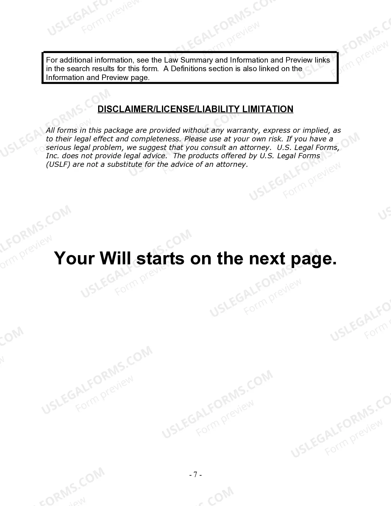 Preview Last Will and Testament for other Persons