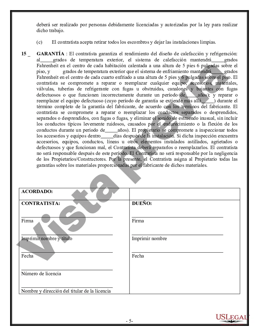 Preview Contrato HVAC para contratista