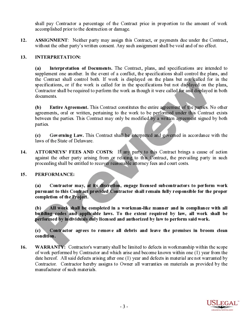 Preview Drainage Contract for Contractor
