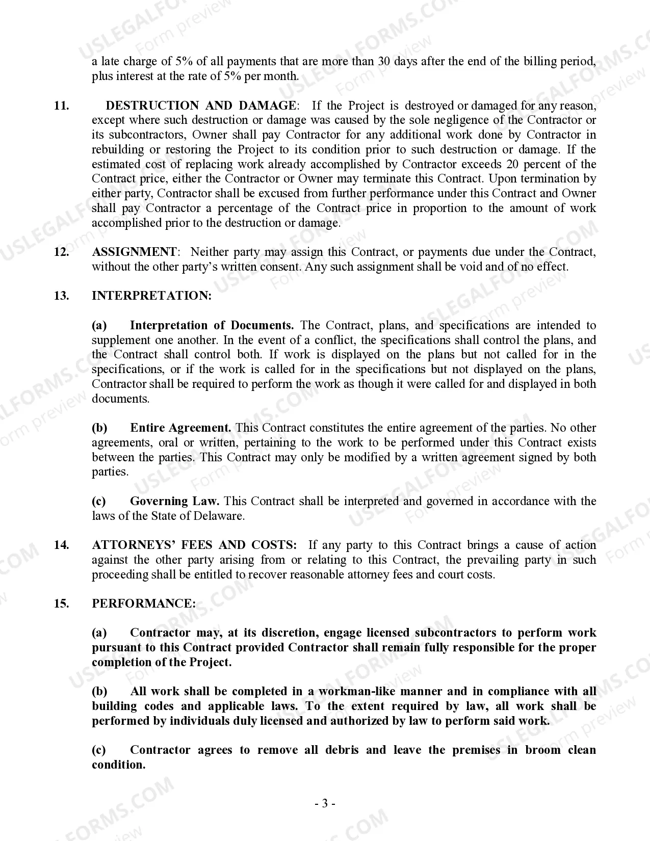 Preview Brick Mason Contract for Contractor