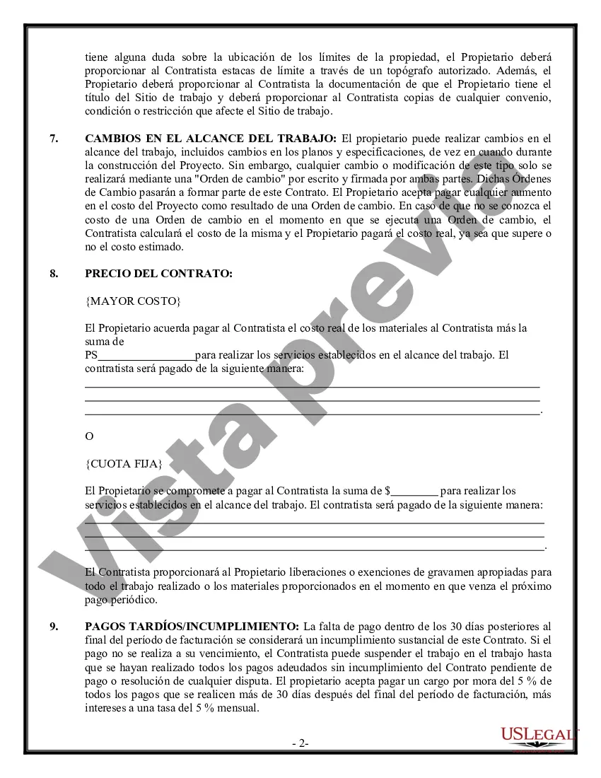 Preview Contrato de techado para contratista