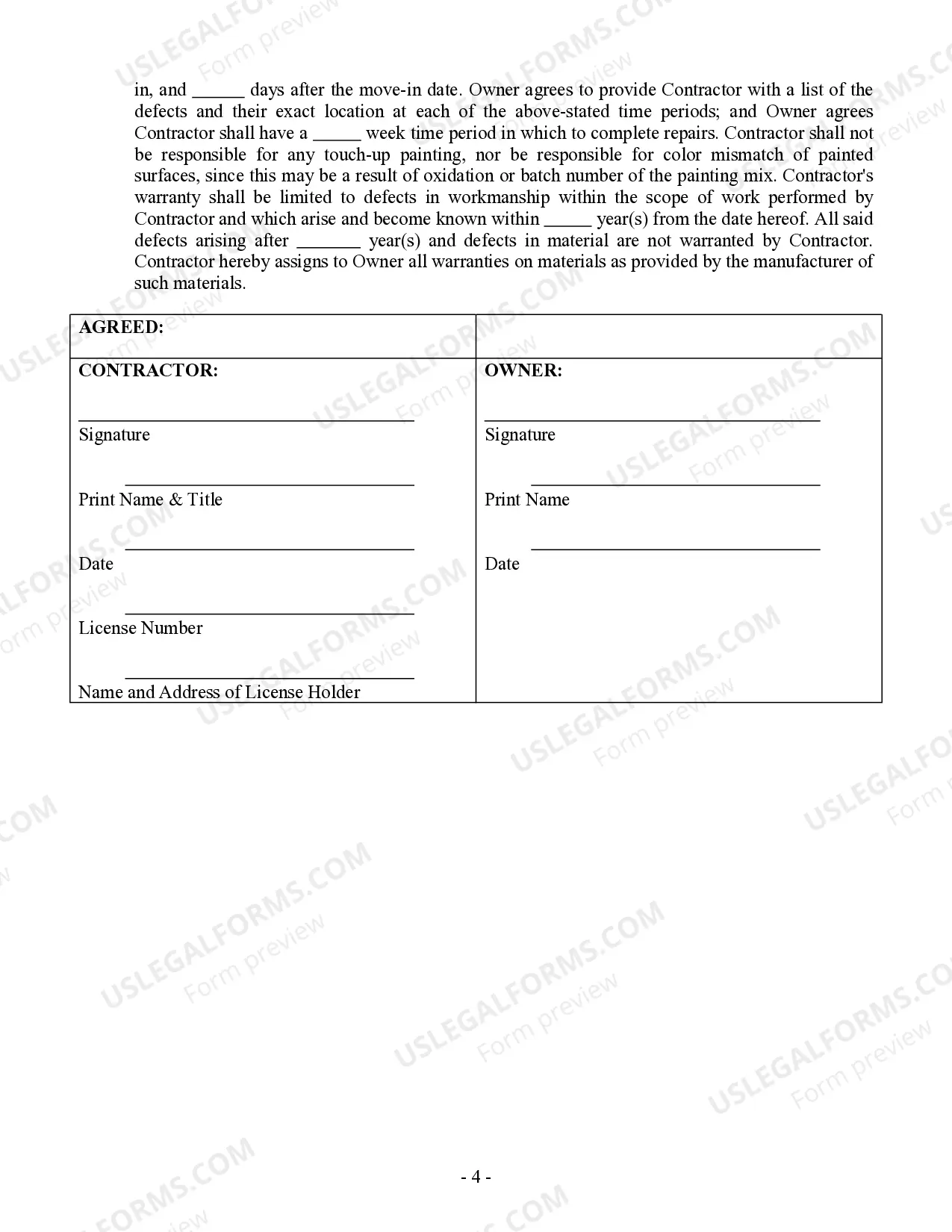 Preview Sheetrock Drywall Contract for Contractor