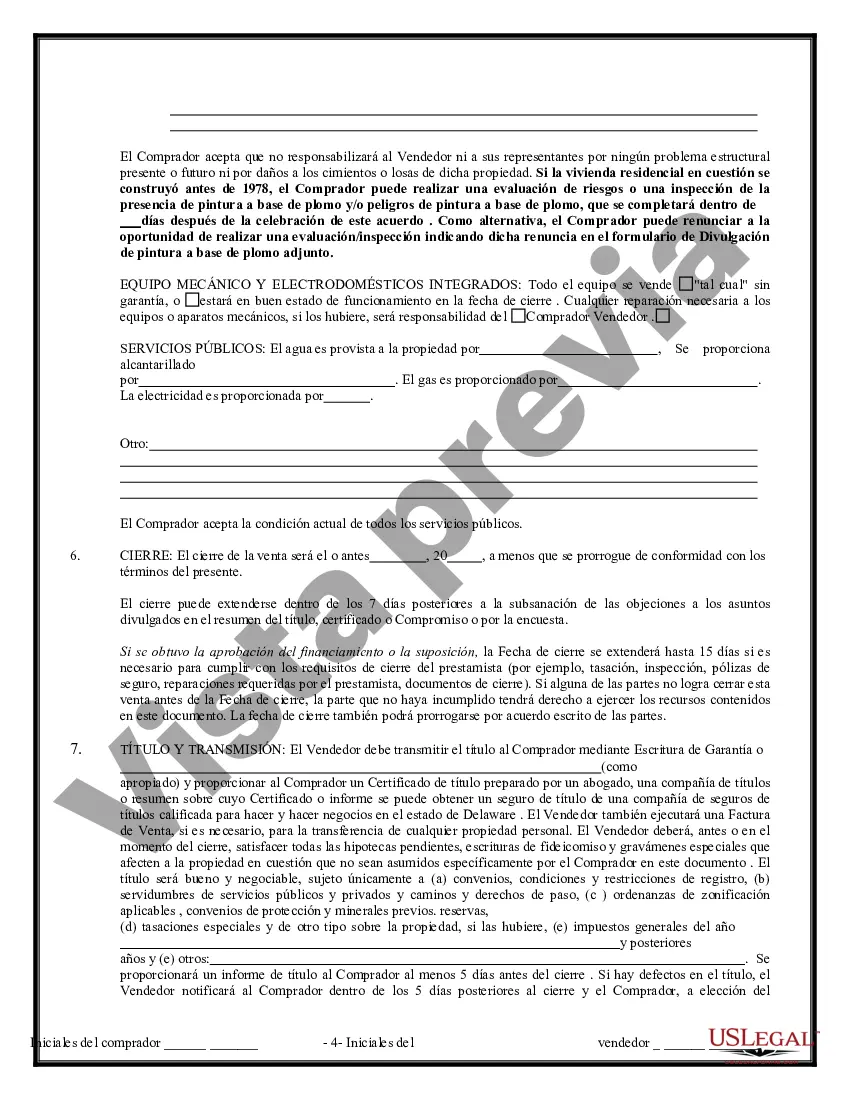 Preview Contrato de Compraventa de Bienes Inmuebles sin Corredor para Acuerdo de Venta de Casa Residencial