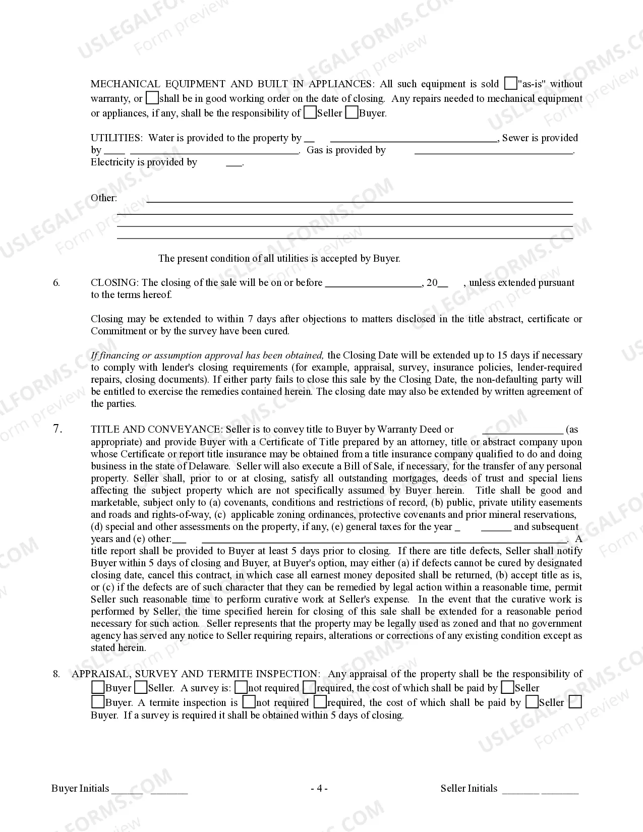 Preview Contract for Sale and Purchase of Real Estate with No Broker for Residential Home Sale Agreement