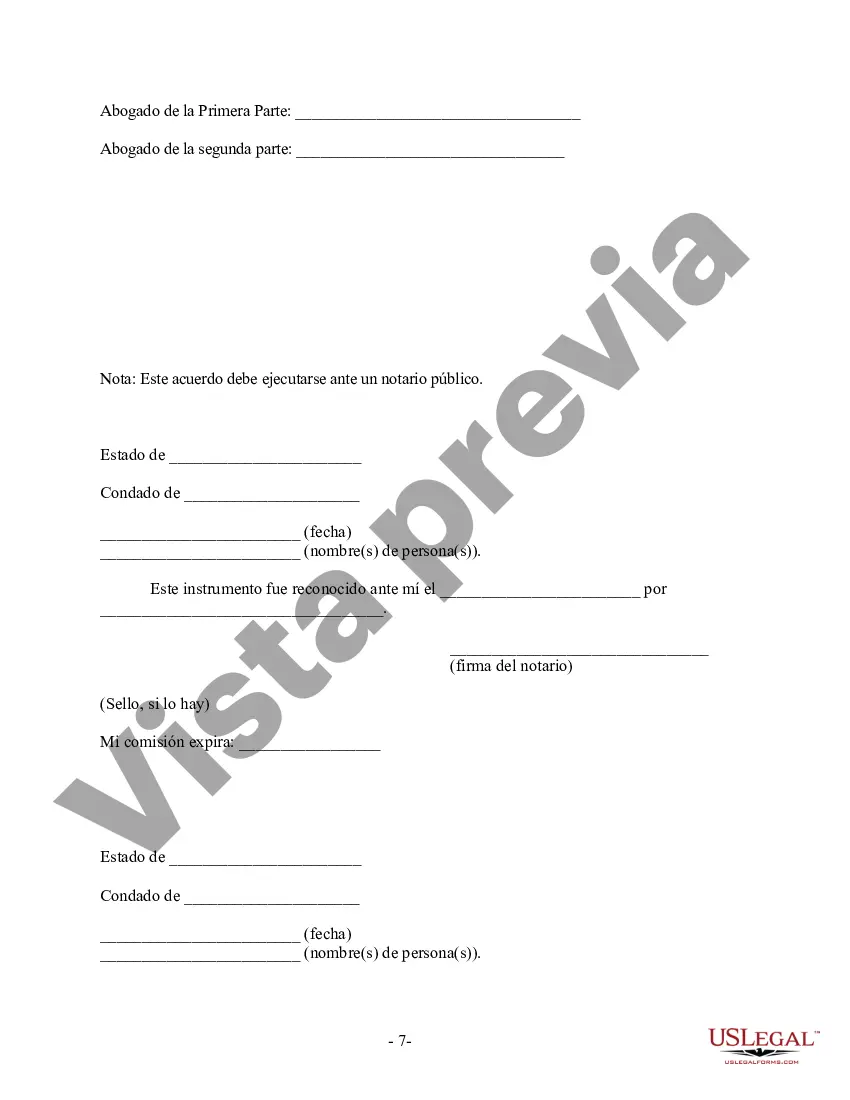 Preview Acuerdo prematrimonial prenupcial de Delaware con estados financieros