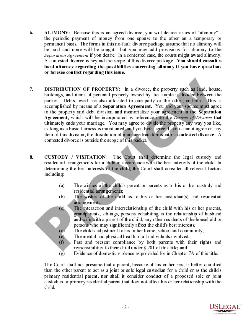Get Delaware No-Fault Agreed Uncontested Divorce Package for Dissolution of Marriage for people with Minor Children Preview Delaware No-Fault Agreed Uncontested Divorce Package for Dissolution of Marriage for people with Minor Children