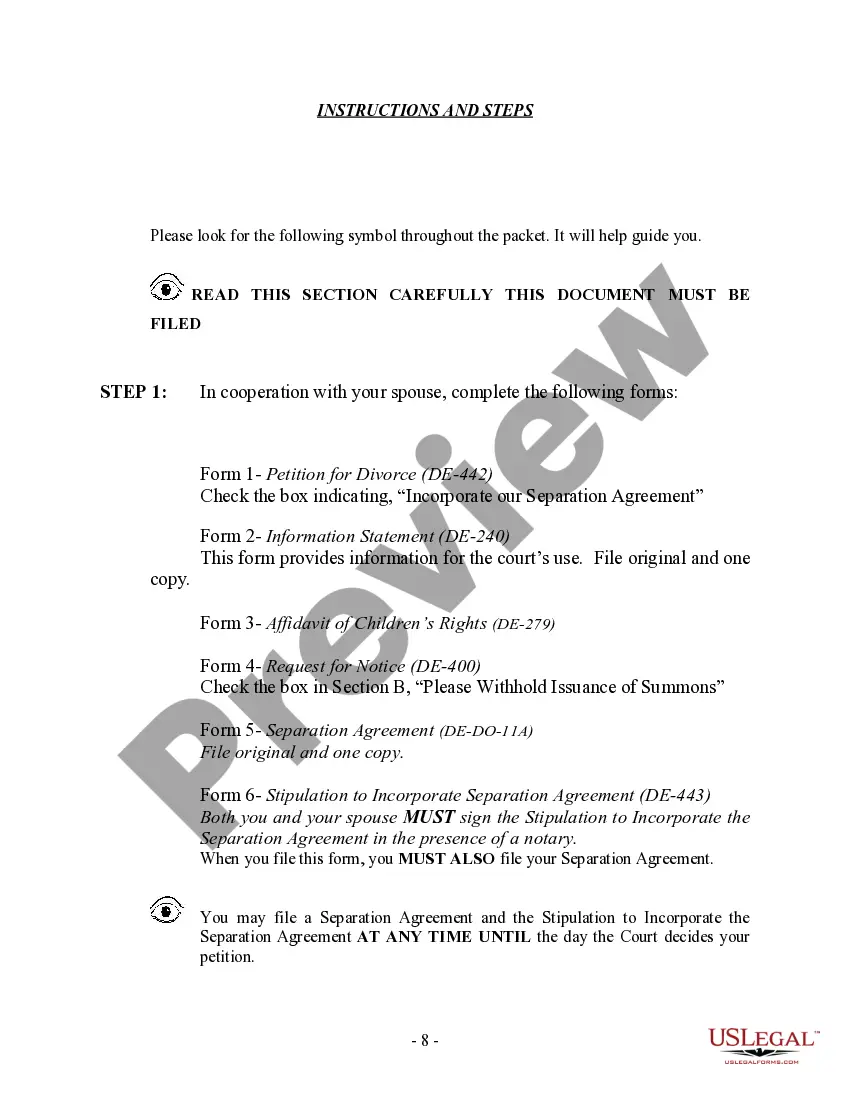 Get Delaware No-Fault Agreed Uncontested Divorce Package for Dissolution of Marriage for people with Minor Children Preview Delaware No-Fault Agreed Uncontested Divorce Package for Dissolution of Marriage for people with Minor Children