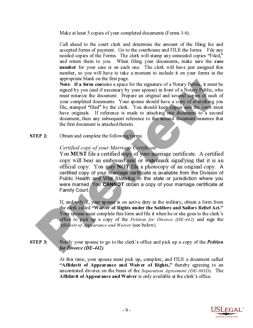 Get Delaware No-Fault Agreed Uncontested Divorce Package for Dissolution of Marriage for people with Minor Children Preview Delaware No-Fault Agreed Uncontested Divorce Package for Dissolution of Marriage for people with Minor Children