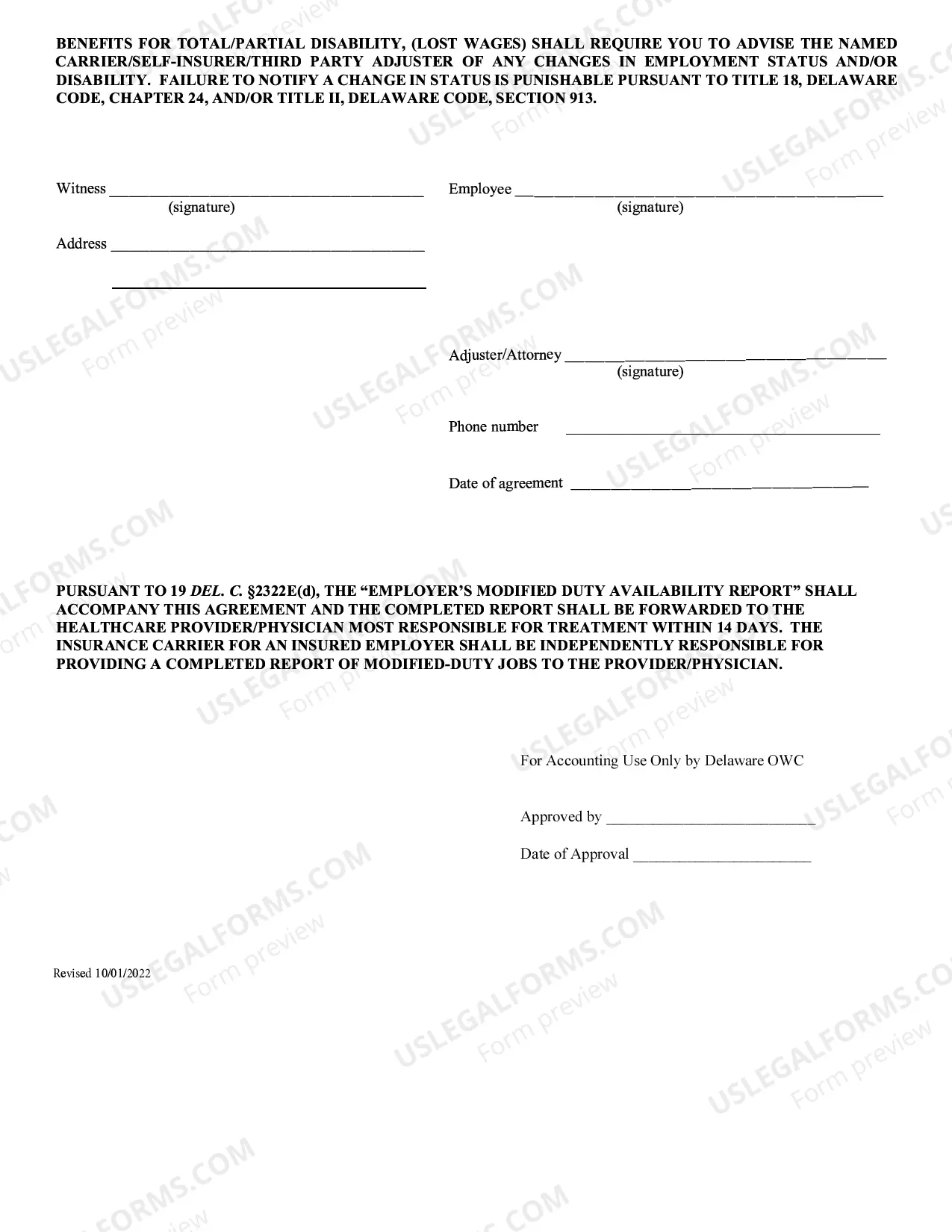 Preview Agreement As To Compensation Paid