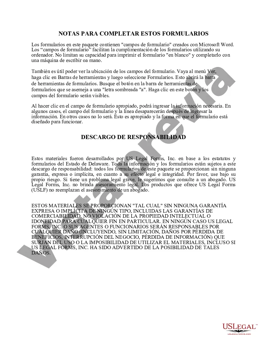 Preview Renuncia de Delaware y renuncia de propiedad del testamento por testamento