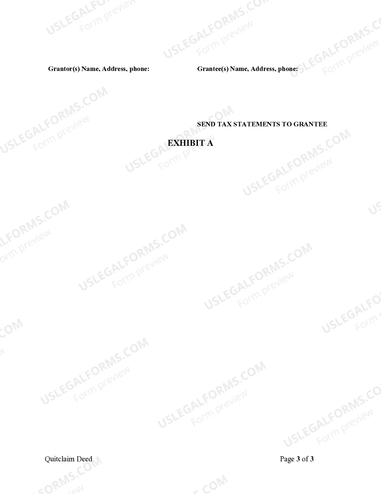 Preview Quitclaim Deed from Individual to Husband and Wife