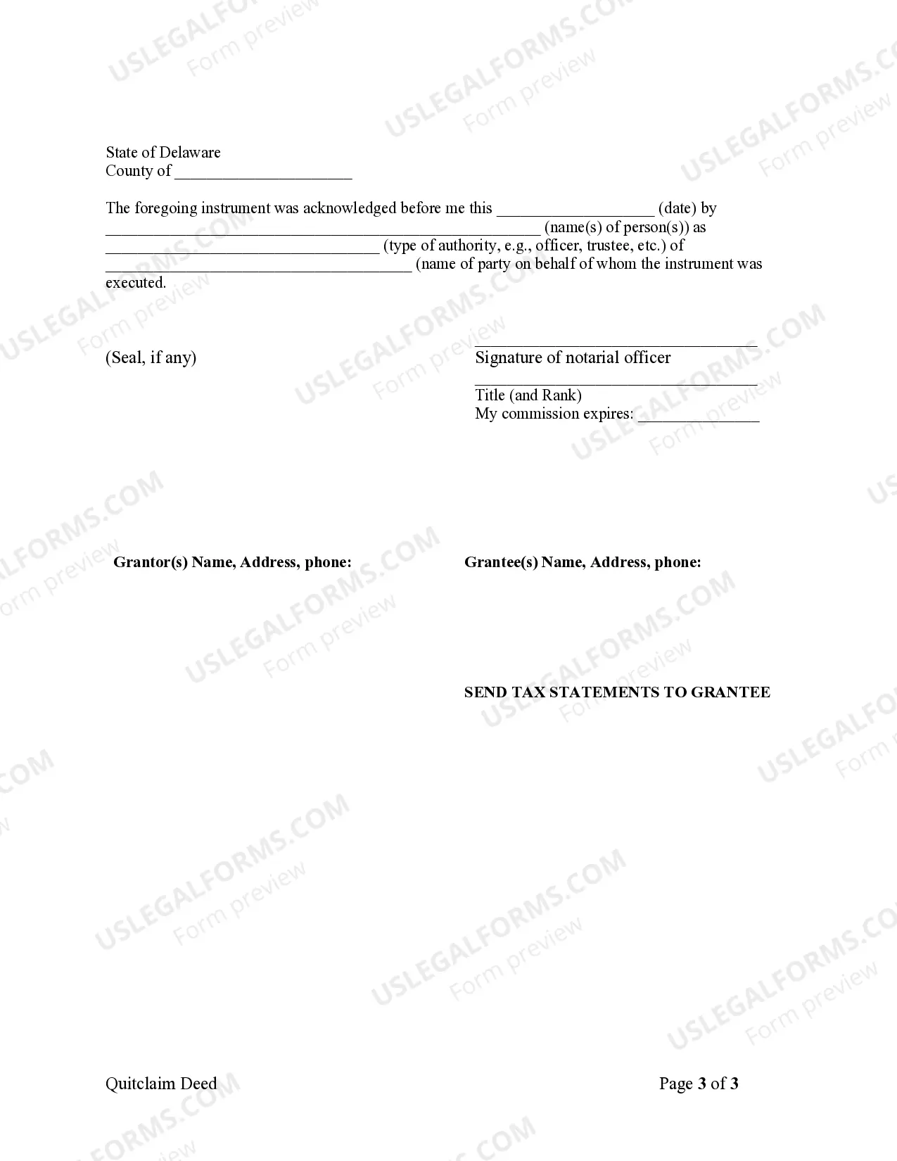 Preview Quitclaim Deed from Corporation to Husband and Wife