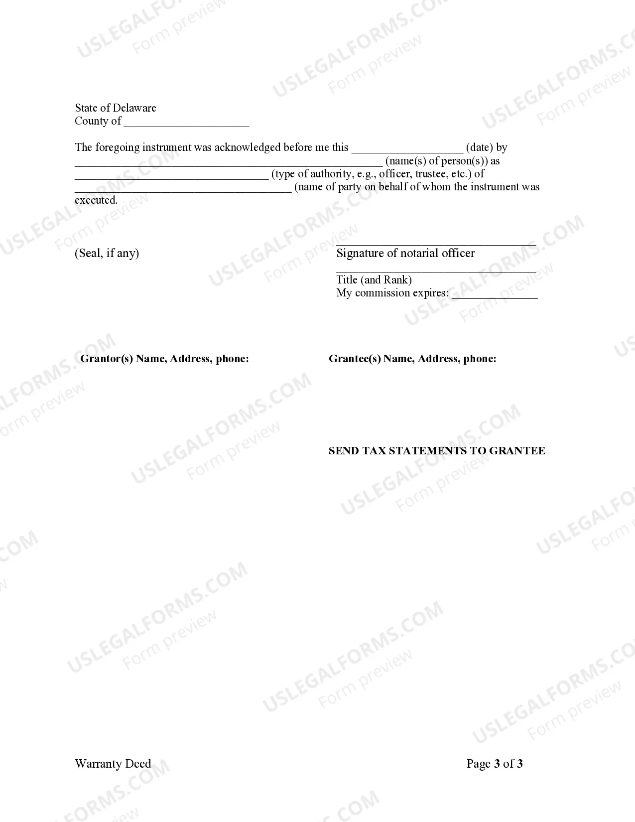 Preview Warranty Deed from Corporation to Husband and Wife