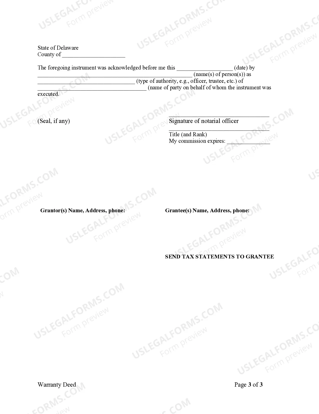 Preview Warranty Deed from Corporation to Corporation