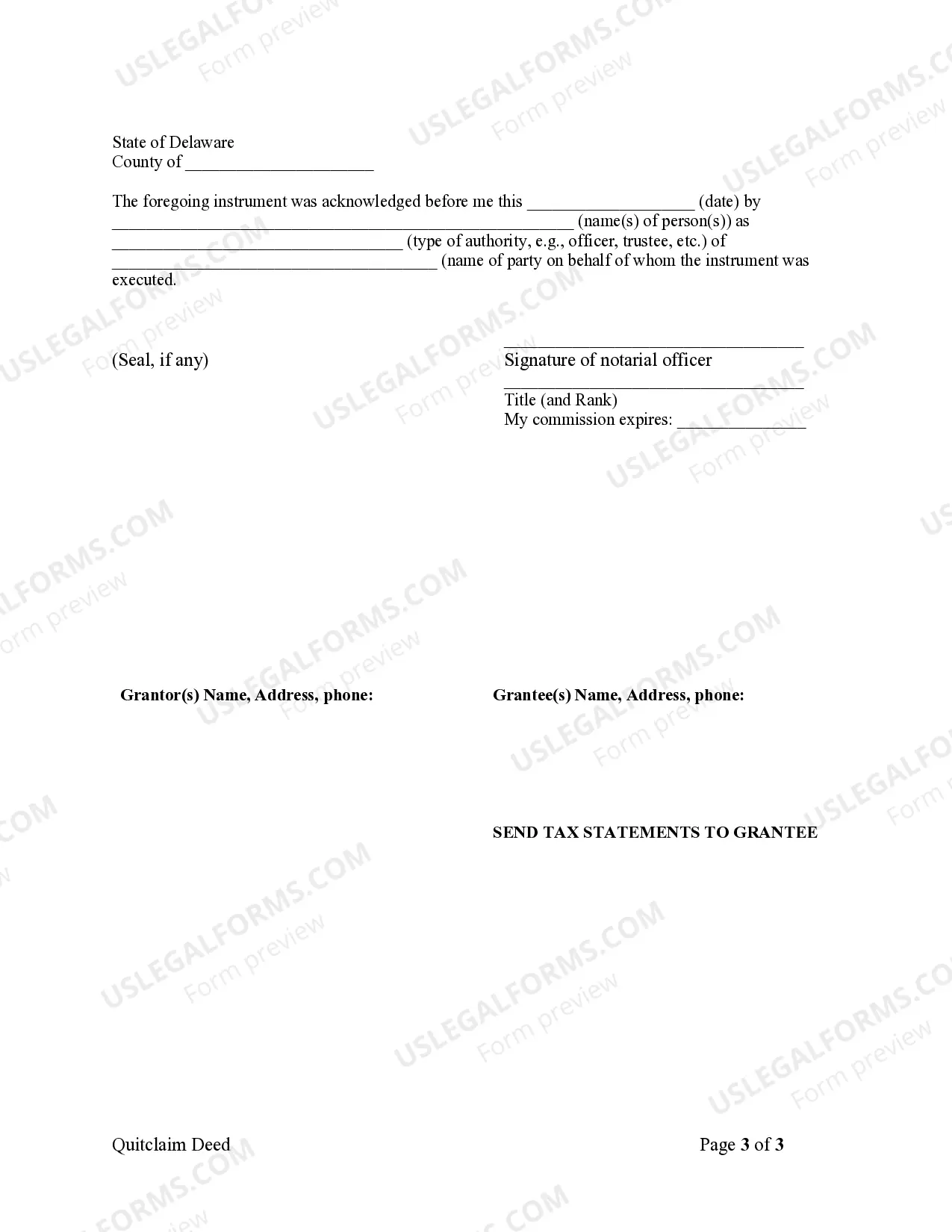 Preview Quitclaim Deed from Corporation to Two Individuals