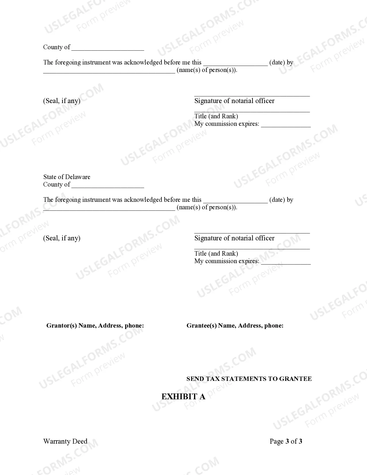 Preview Warranty Deed from Husband and Wife to a Trust