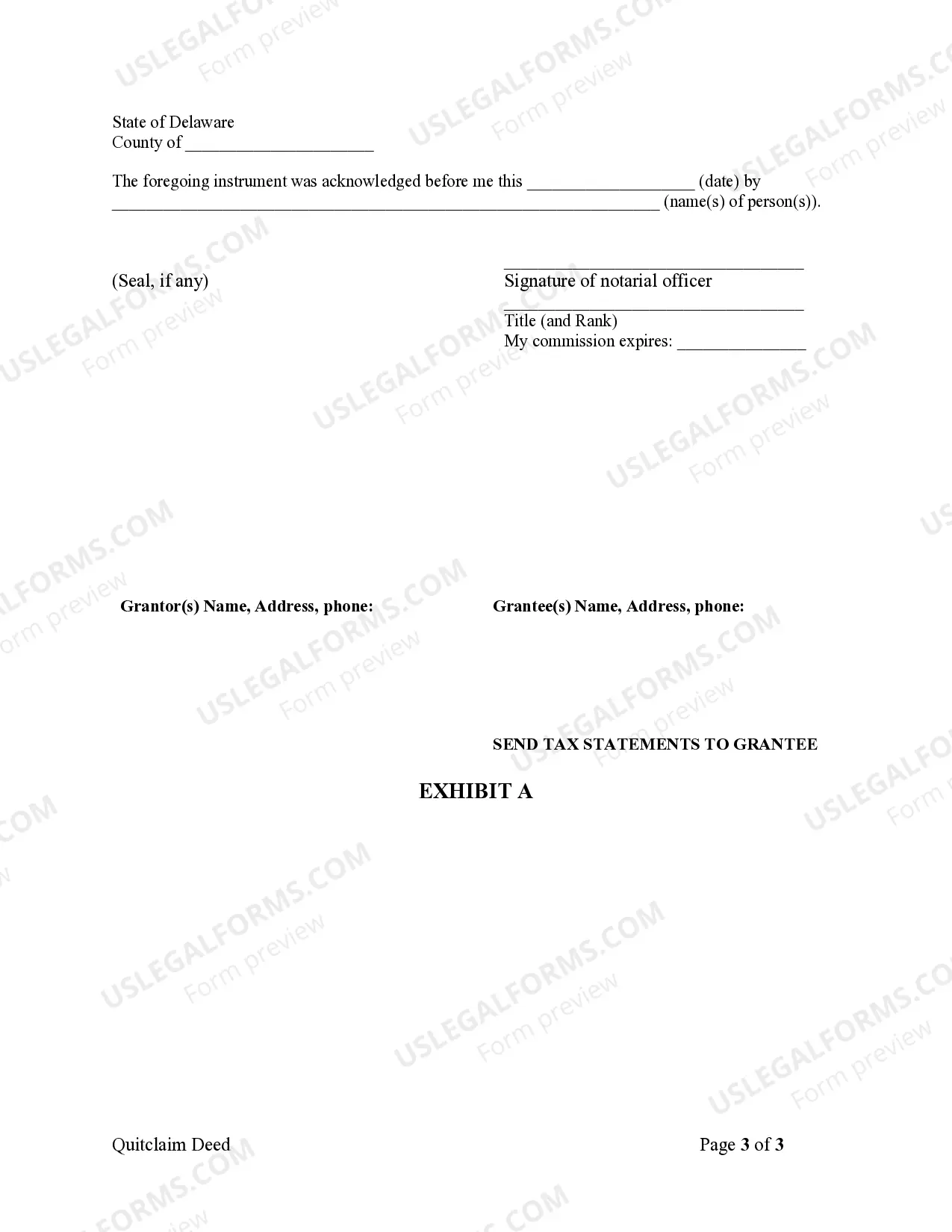 Preview Quitclaim Deed from Husband and Wife to Husband and Wife
