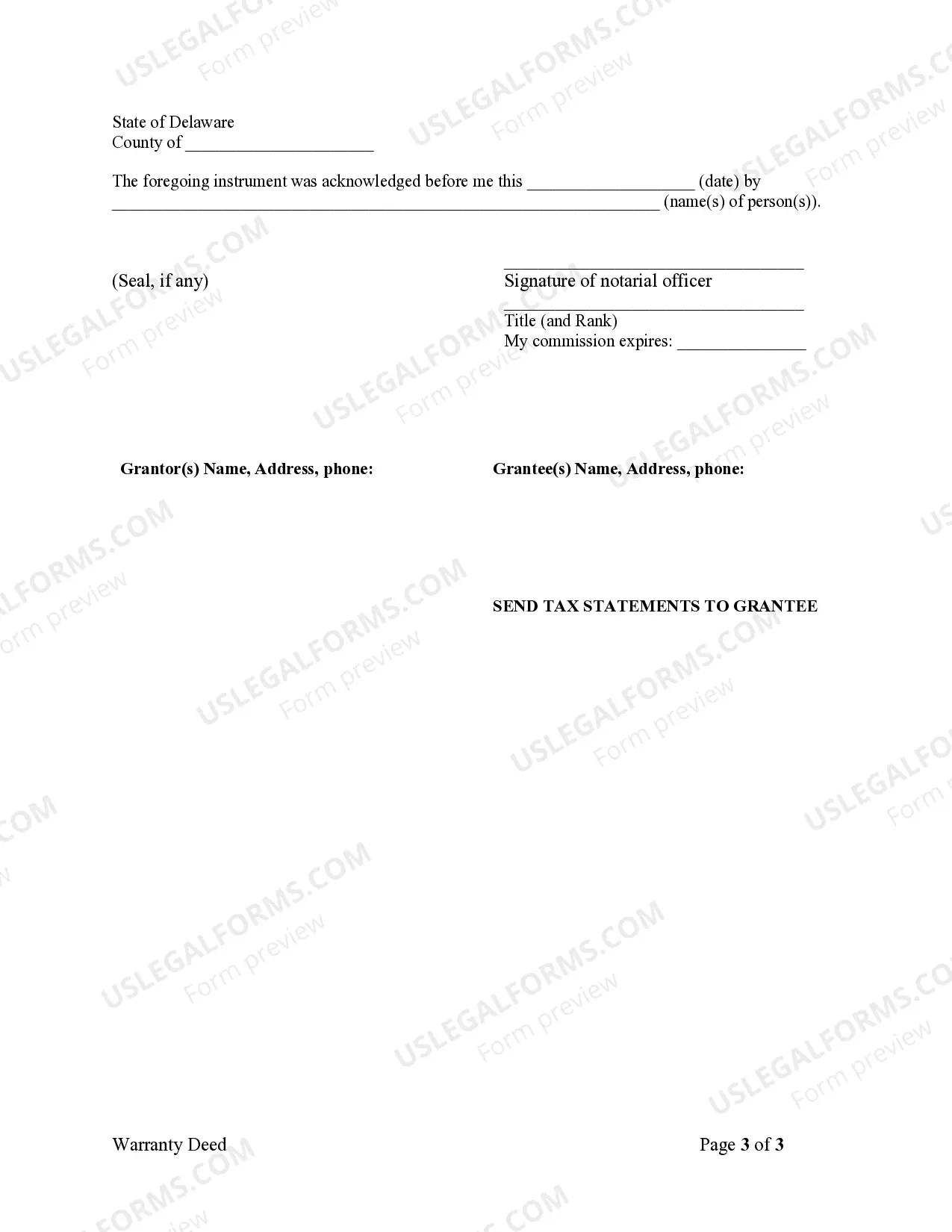 Preview Warranty Deed from Husband and Wife to Husband and Wife