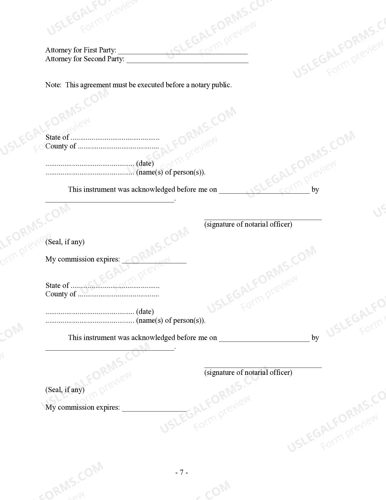 Preview Postnuptial Property Agreement