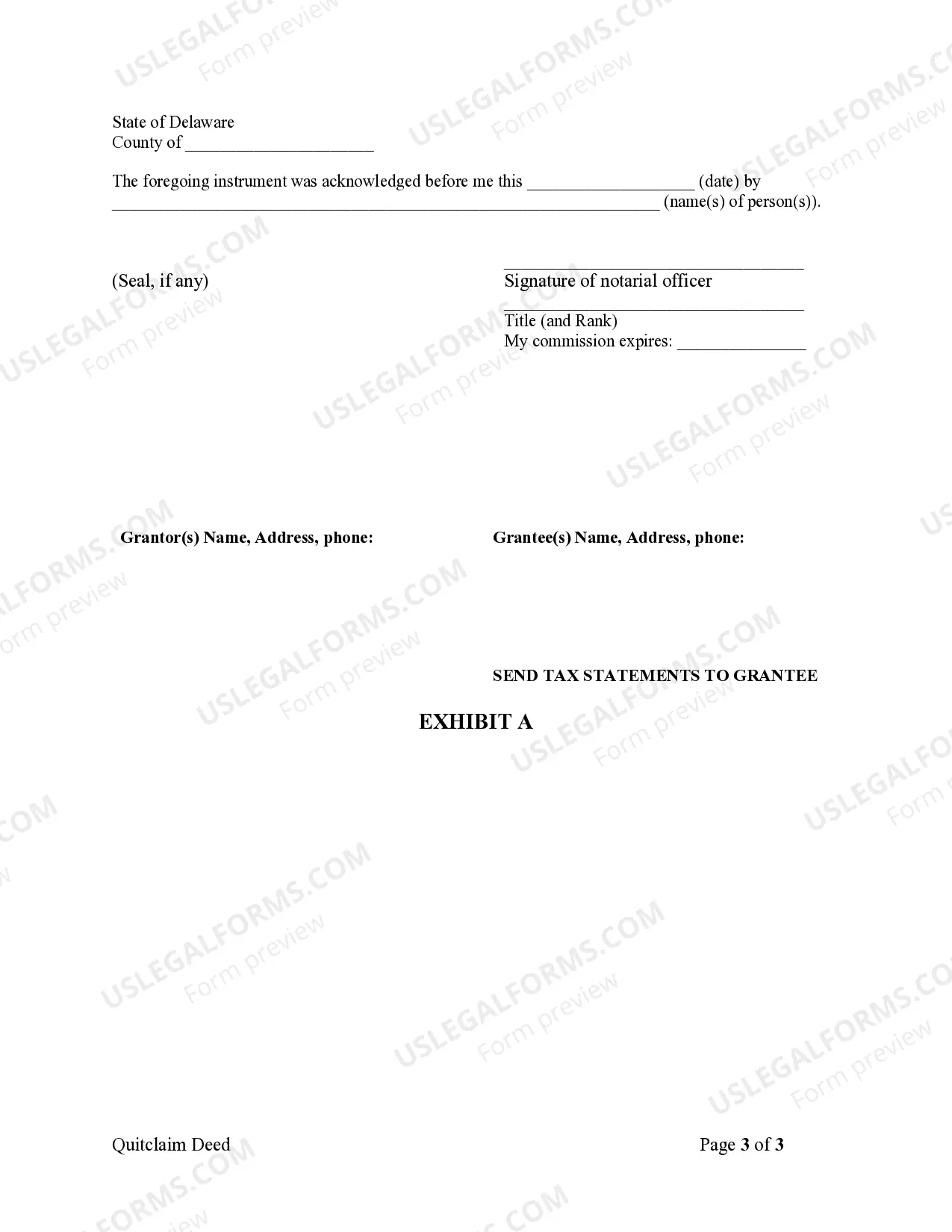 Preview Quitclaim Deed from Husband and Wife to an Individual