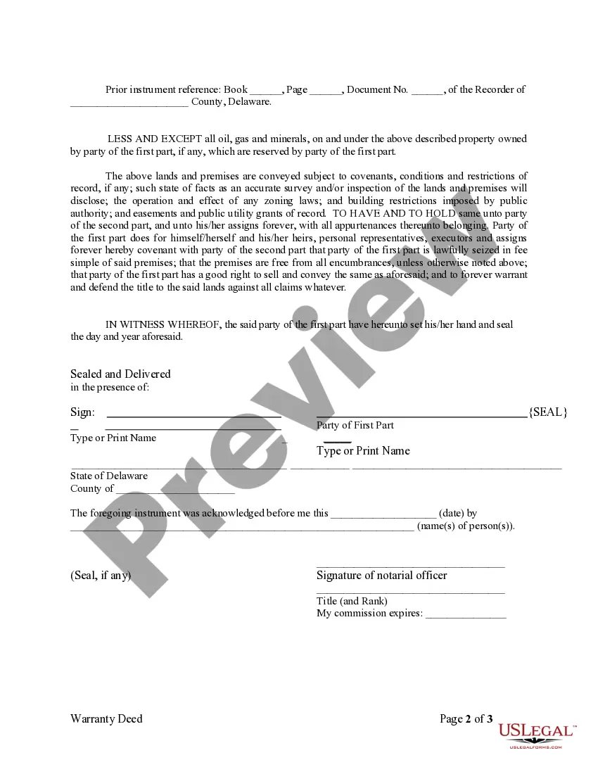 Preview Warranty Deed from Individual to Individual