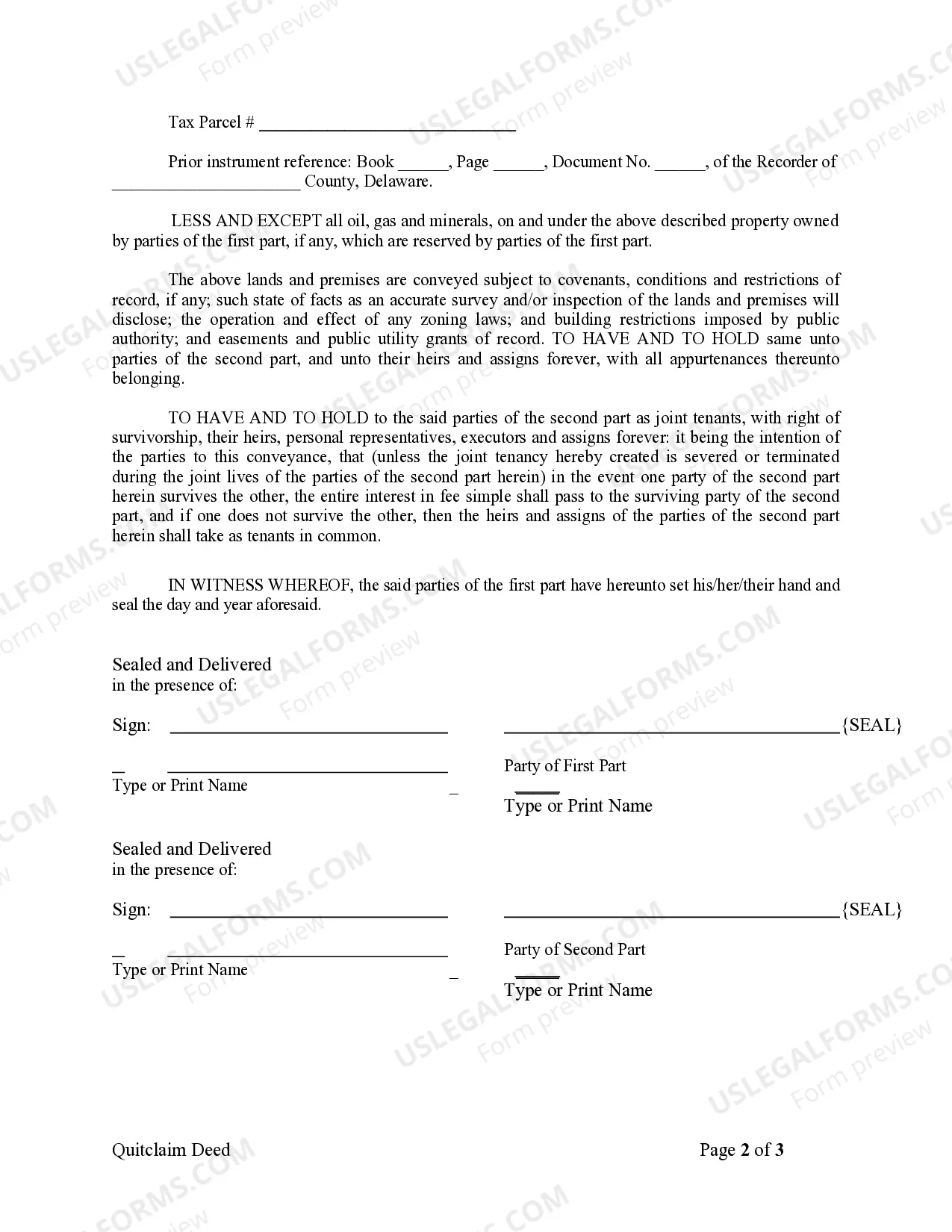 Preview Quitclaim Deed by Two Individuals to Husband and Wife