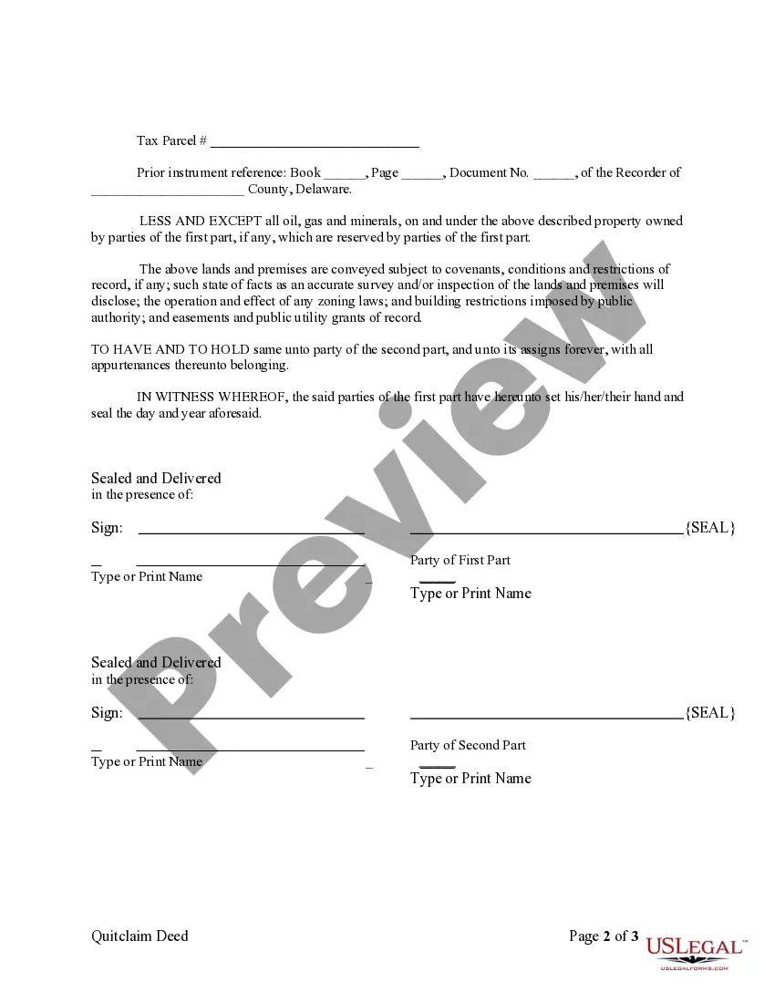 Preview Quitclaim Deed by Two Individuals to LLC