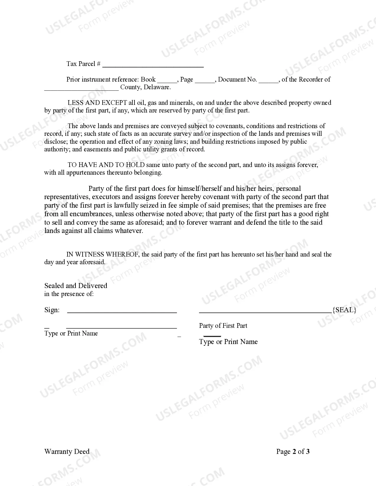 Preview Warranty Deed from Individual to LLC