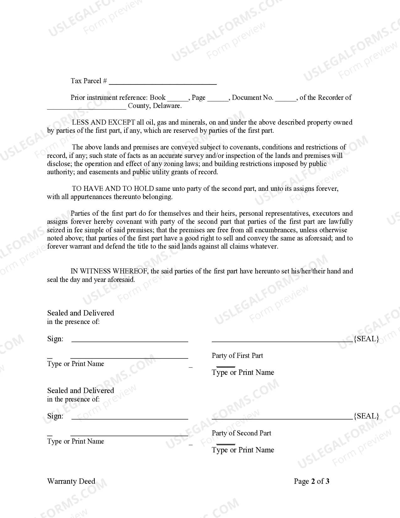 Preview Warranty Deed from Husband and Wife to Corporation