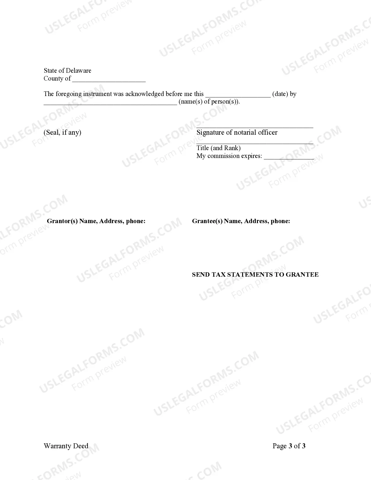 Preview Warranty Deed from Husband and Wife to LLC