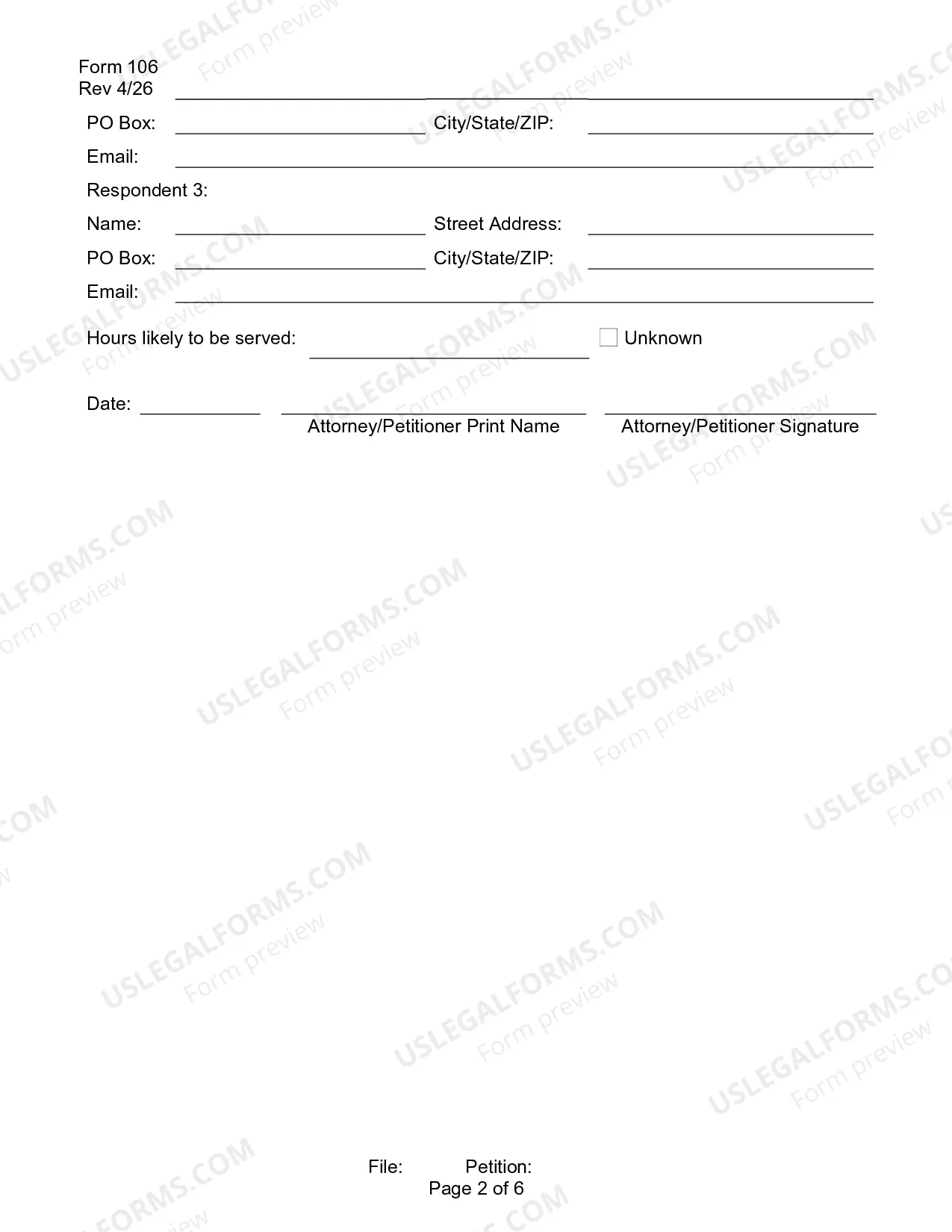 Preview Dependency or Neglect Petition for Custody
