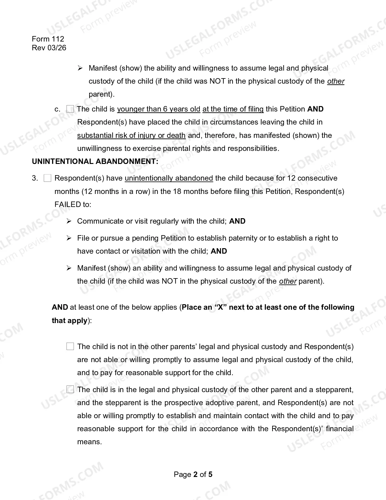 Preview Termination of Parental Rights Grounds