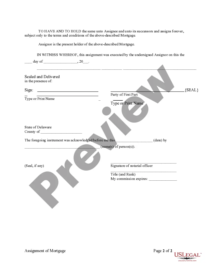 Preview Assignment of Mortgage by Individual Mortgage Holder