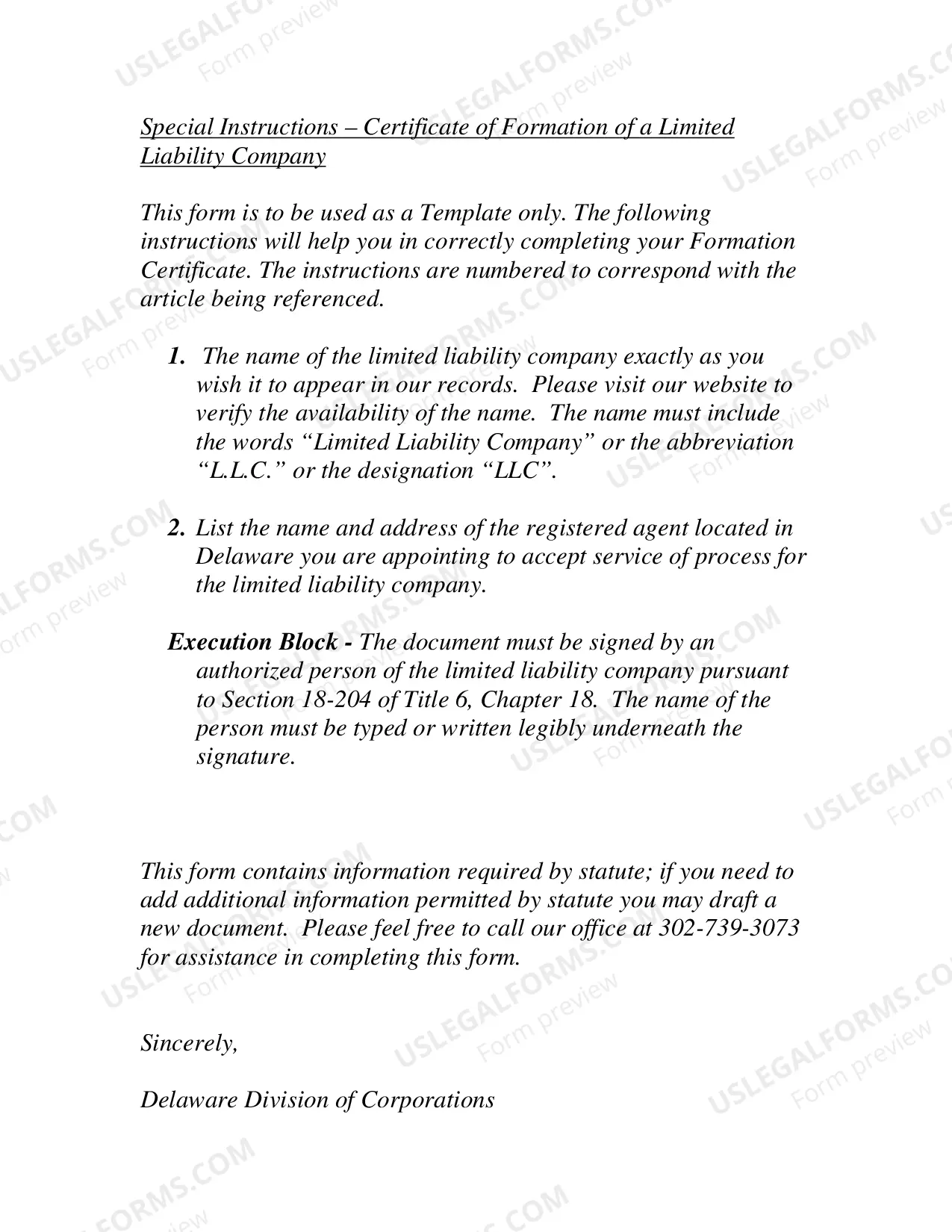 Preview Certificate of Formationof a Limited Liability Company