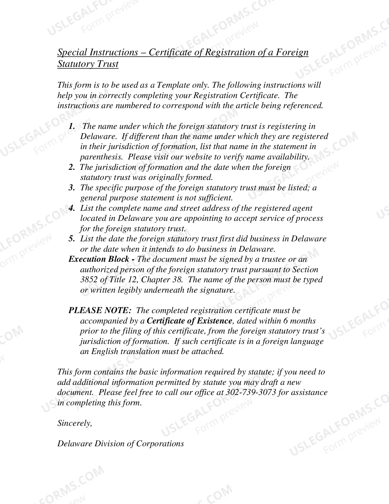 Preview Certificate of Registration of Foreign Statutory Trust