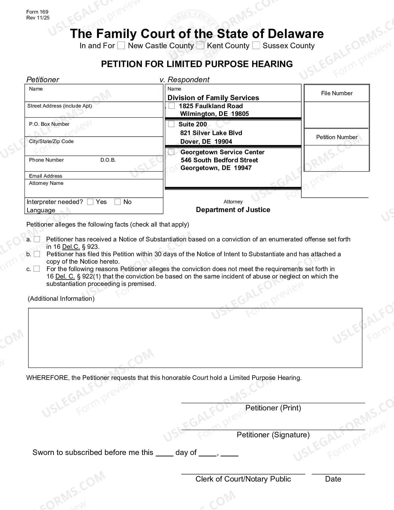 Preview Petition for Limited Purpose Hearing