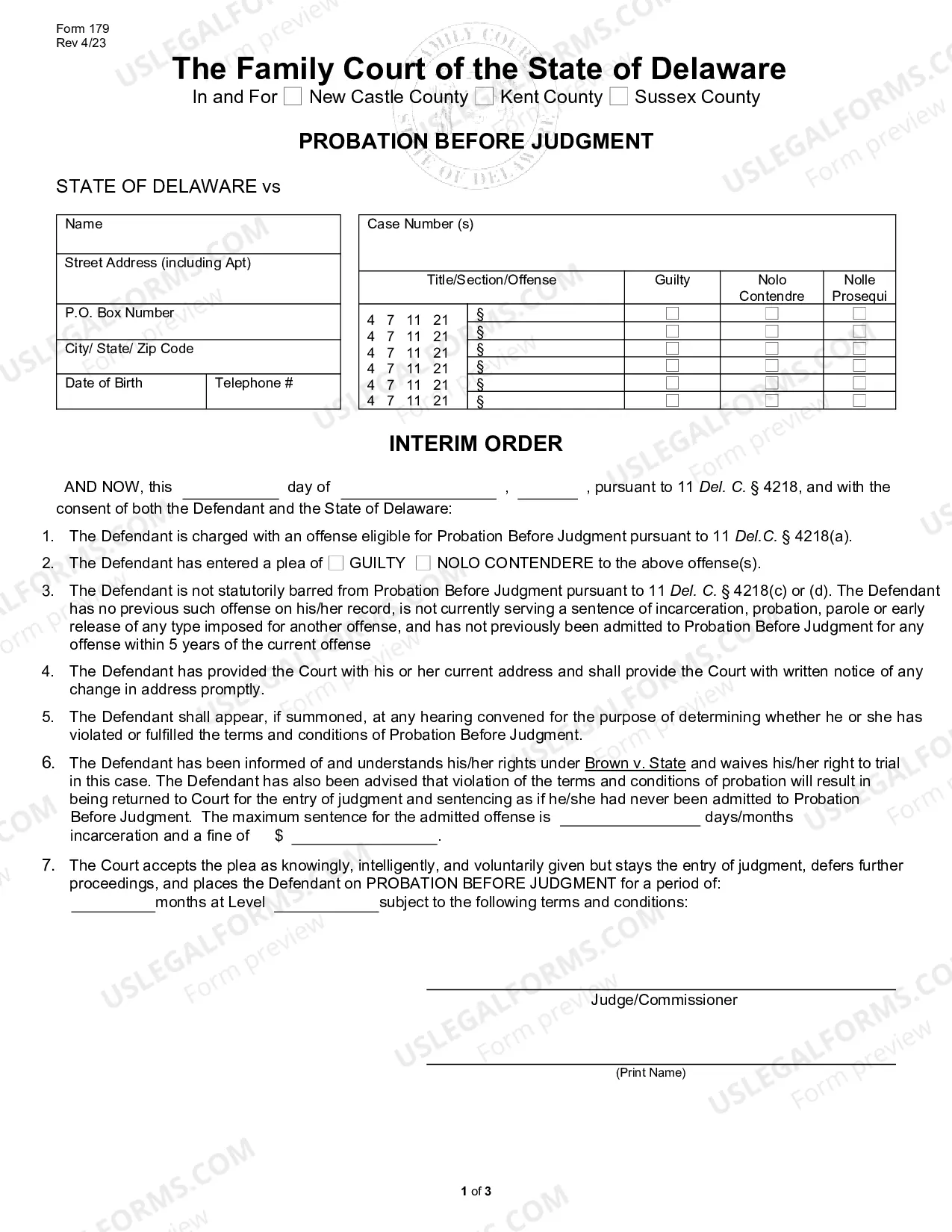 Preview Probation before Judgment Interim Order
