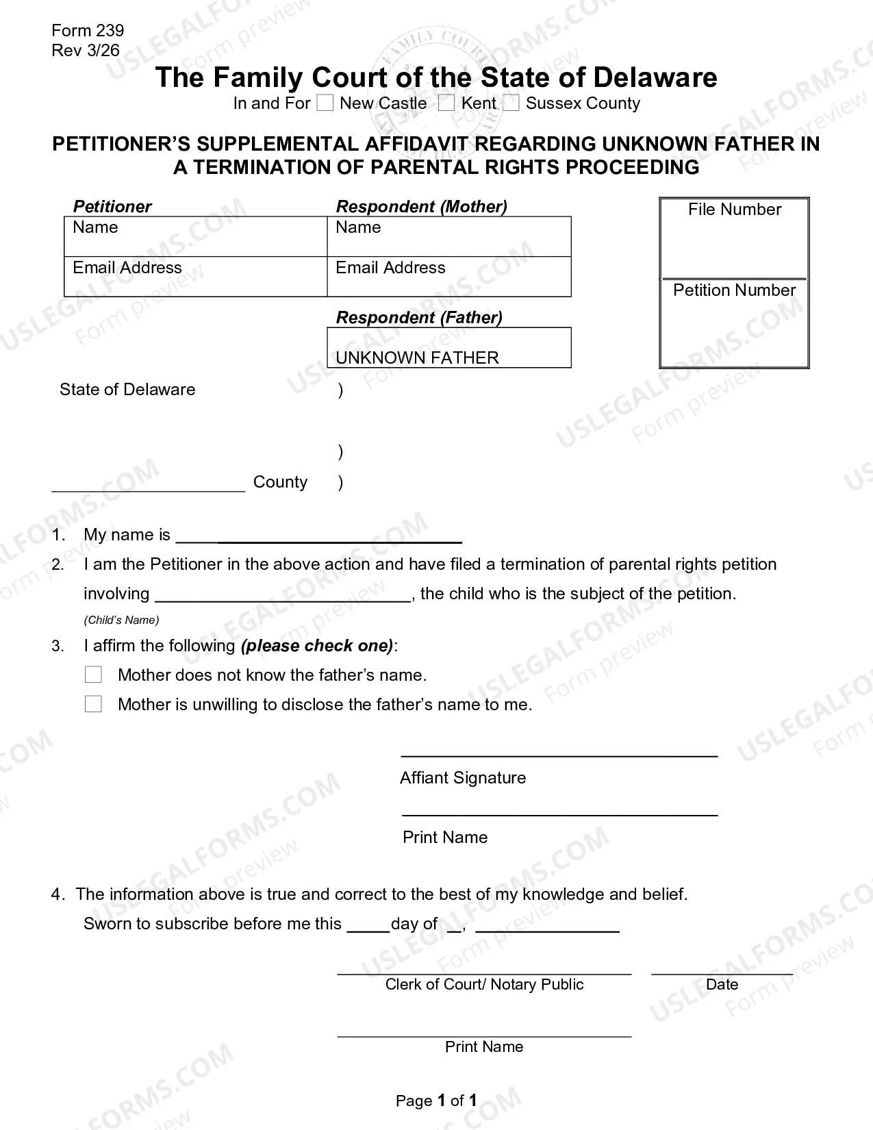 Preview Petitioners Supplemental Affidavit