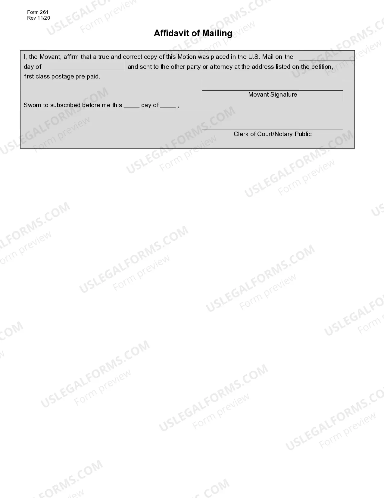 Preview Motion for Temporary Visitation