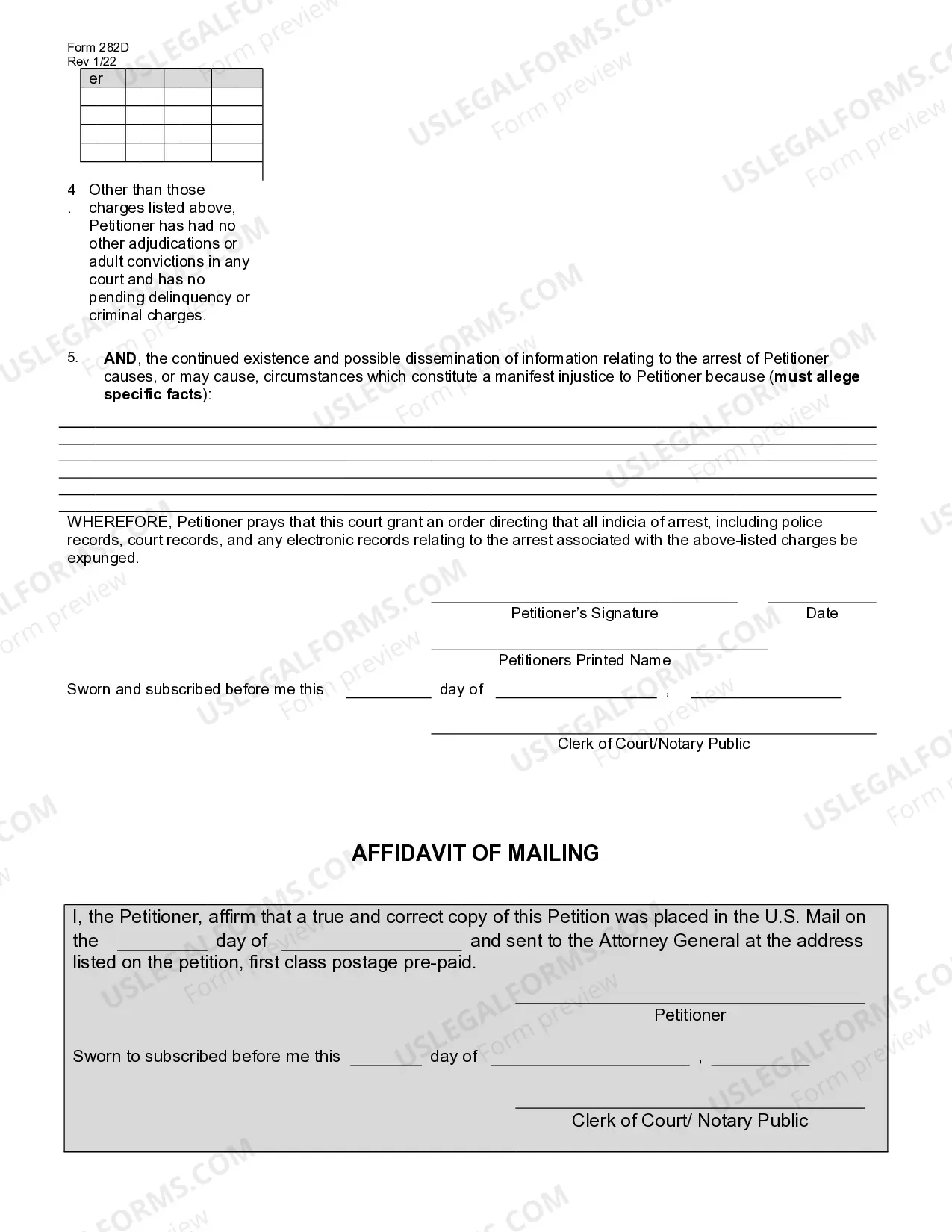 Preview Petition for Expungement of Juvenile Record (Discretionary)