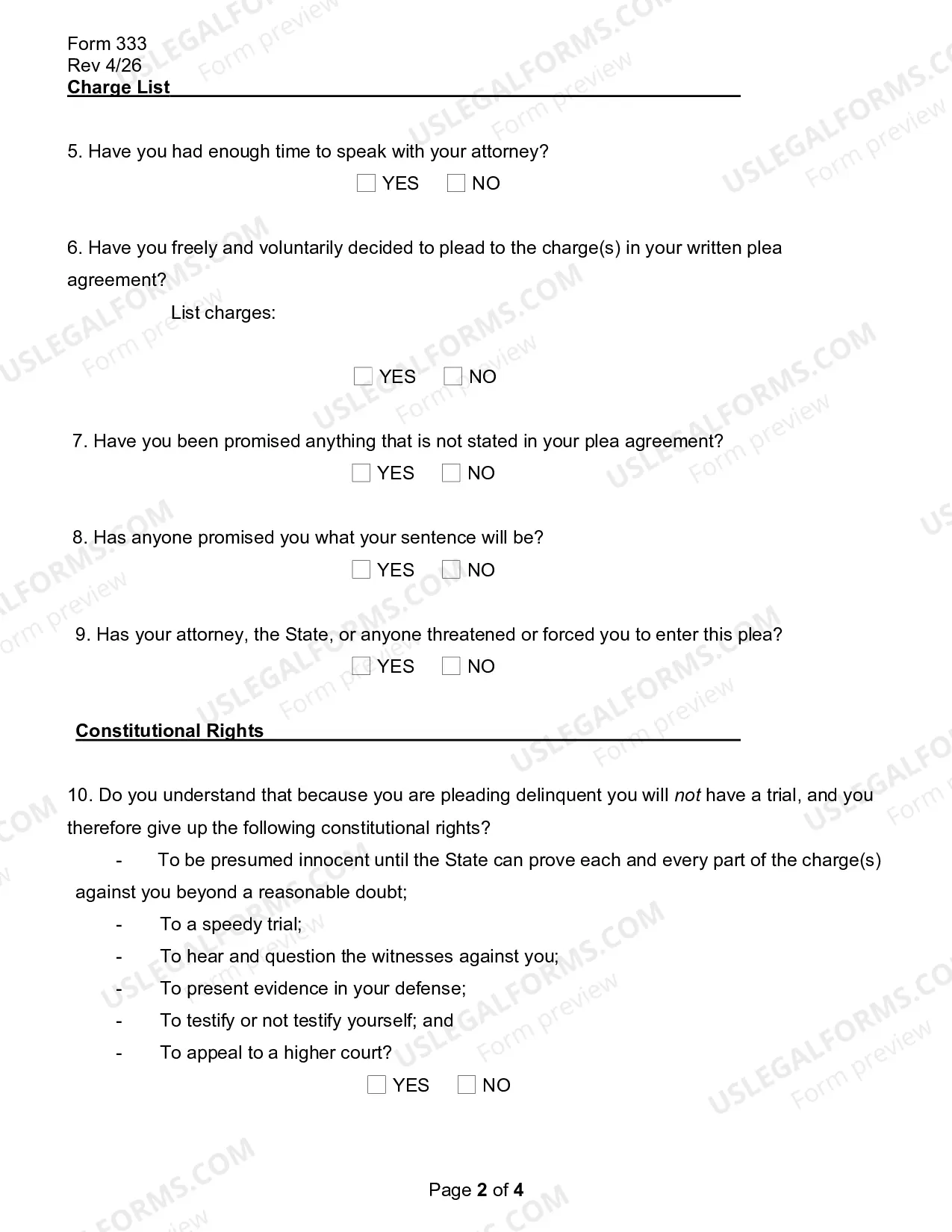 Preview Juvenile Plea Colloquy