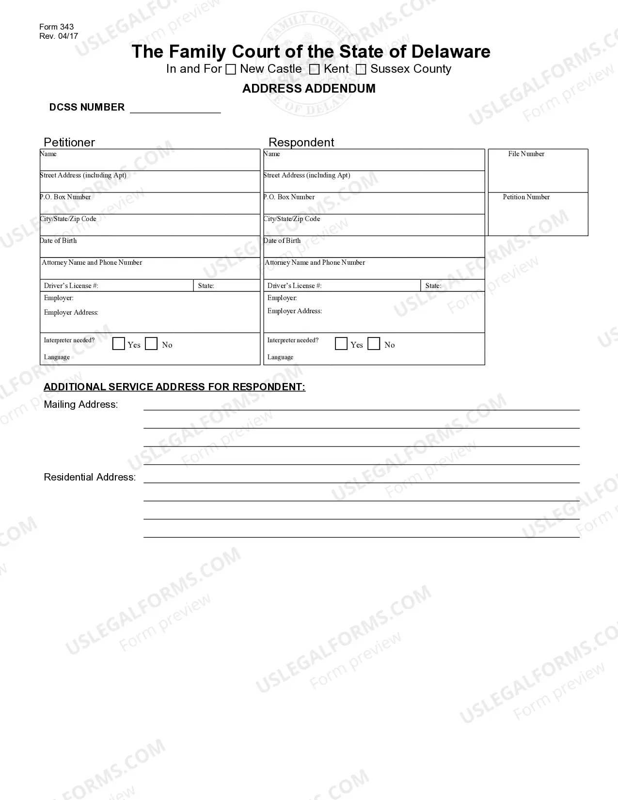 Preview Petition for Child Support Arrears (Fill-in form)
