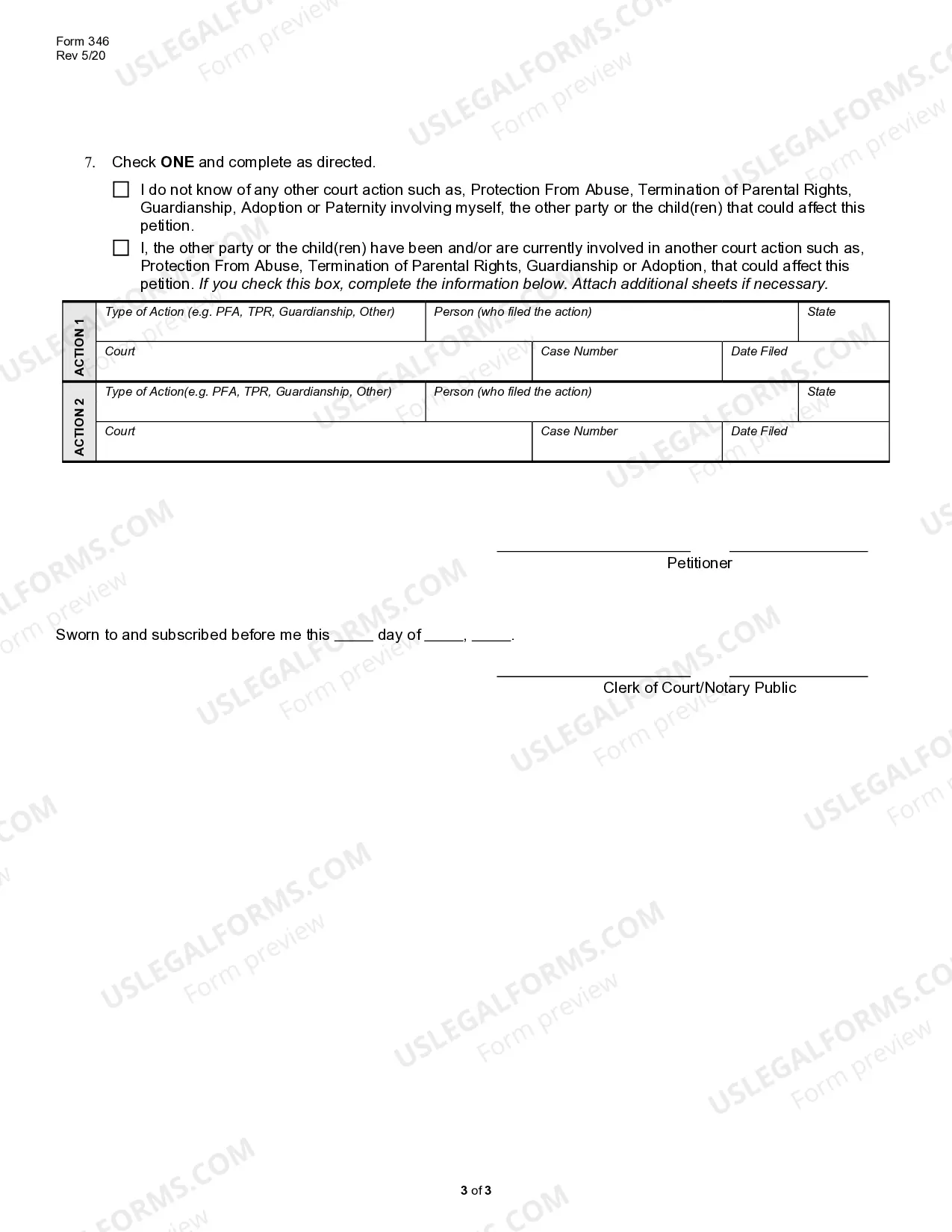 Preview Custody Separate Agreement
