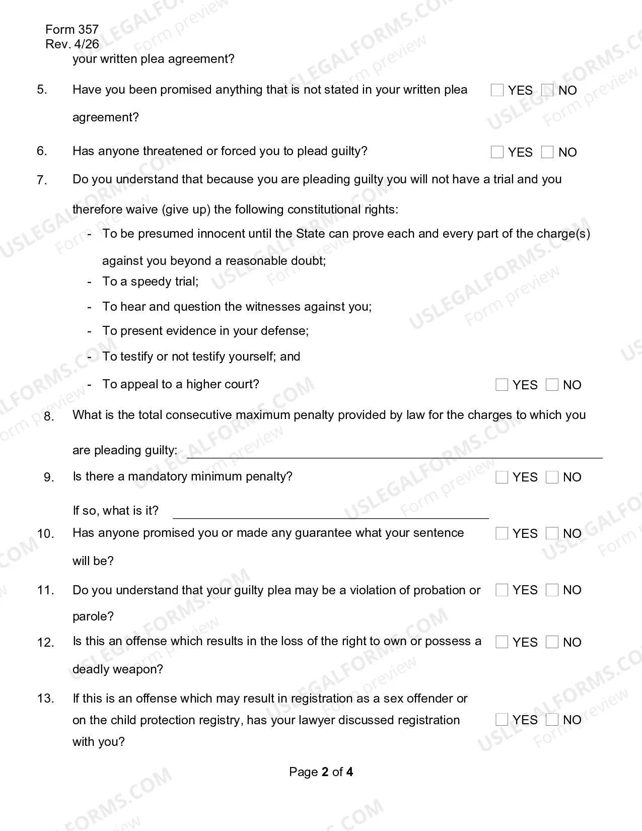 Preview Adult Guilty Plea Colloquy